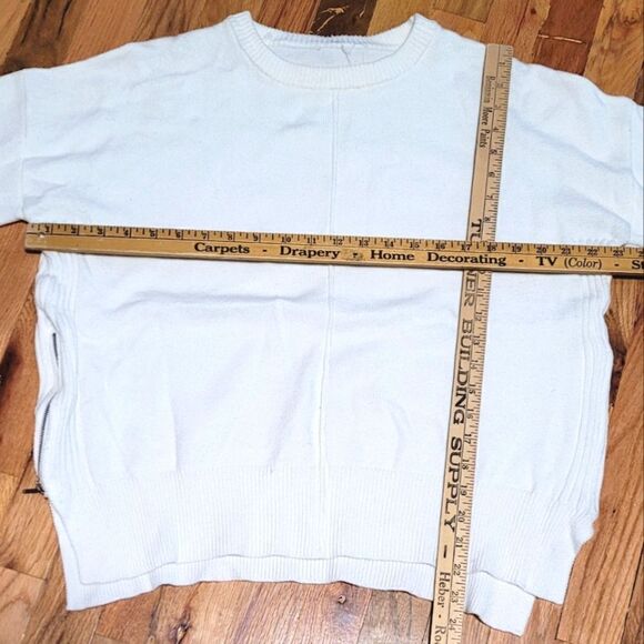 Crewneck Oversized Sweater Zipper Side Medium - Picture 4 of 4